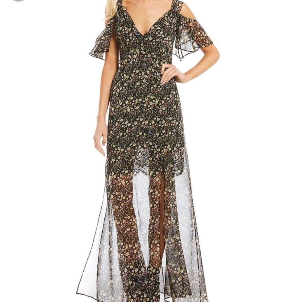 French Connection Hallie Floral Print Maxi Dress